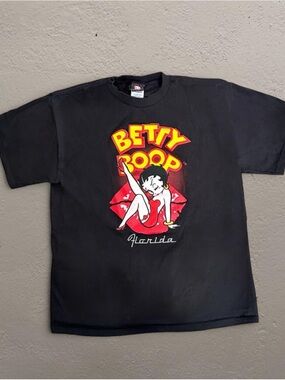 2005 Betty Boop Black Florida Jerry Leigh Entertainment Apparel Cartoon Tee